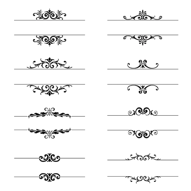 Free Vector | Ornamental elements collection