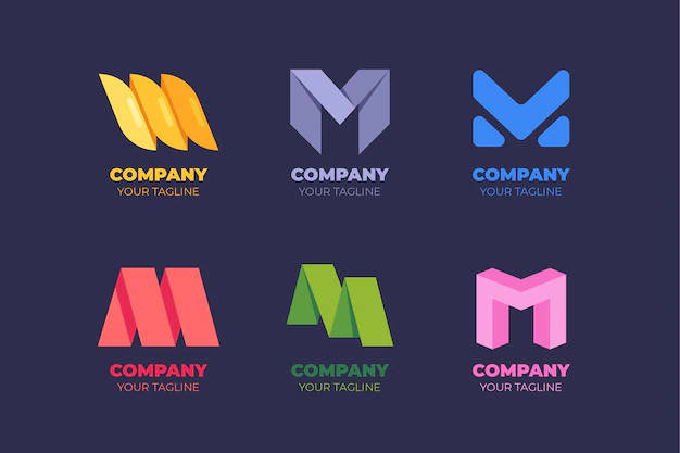 Free Vector | Pack of templates with m logos