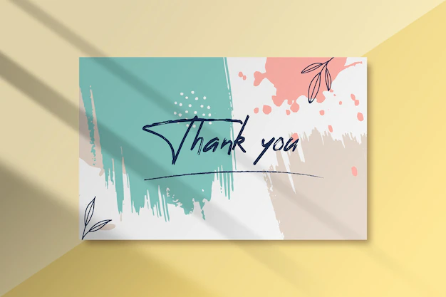 Free Vector | Painted thank you label template