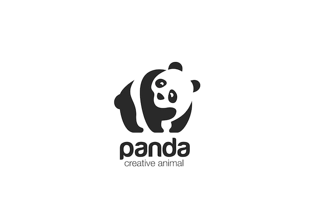 Free Vector | Panda logo logo icon