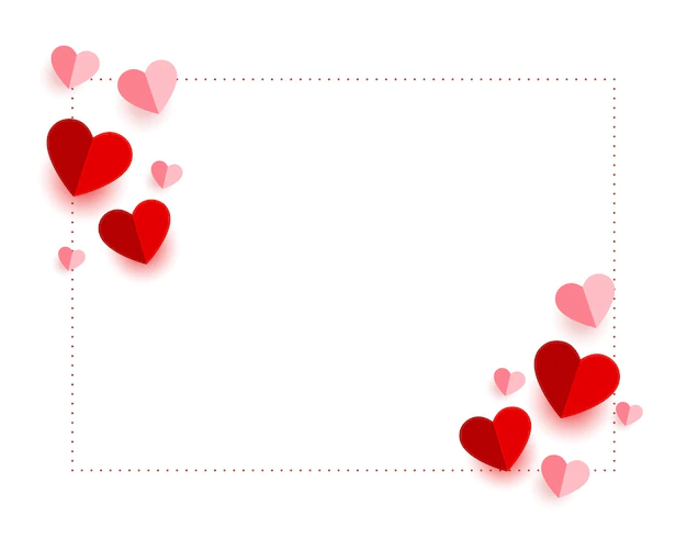 Free Vector | Paper hearts style valentines day card