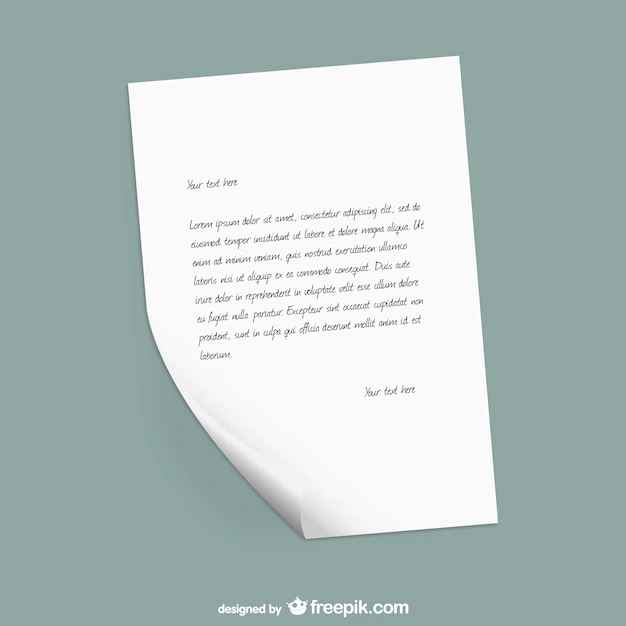 Free Vector | Paper letter template