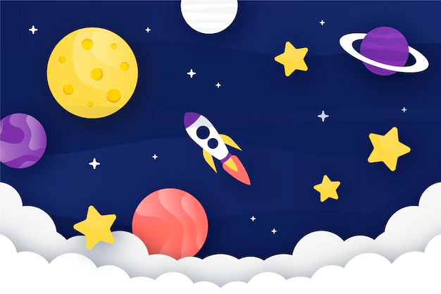 Free Vector | Paper style galaxy background