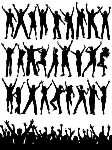 Free Vector | Party people silhouettes collection