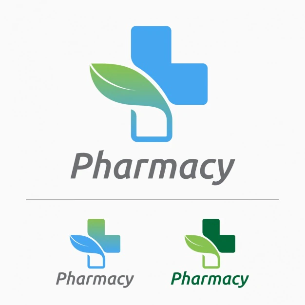 Free Vector | Pharmacy logos set