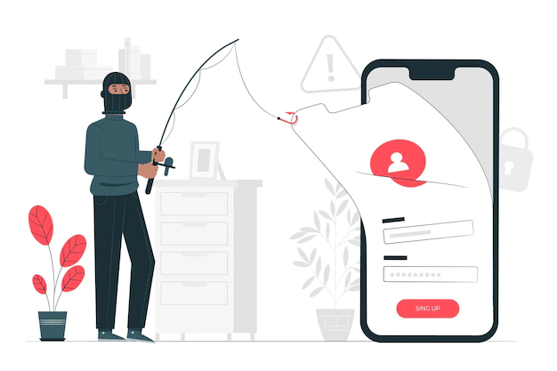 Free Vector | Phishing account concept illustration