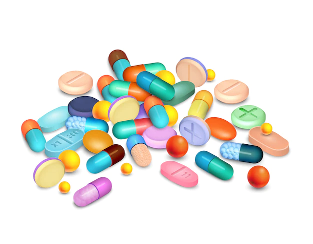 Free Vector | Pills medical realistic composition