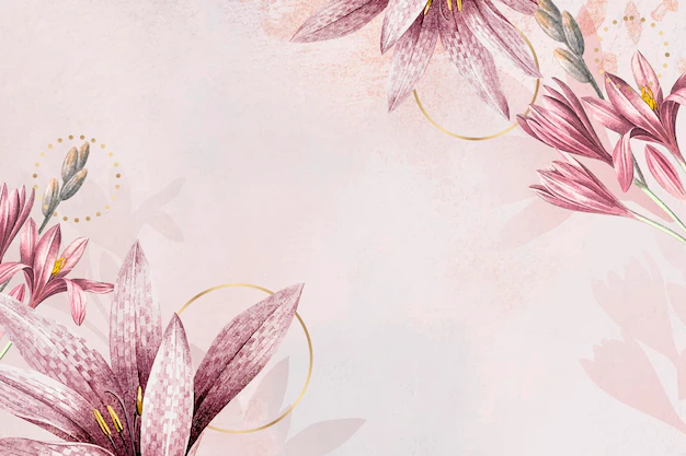 Free Vector | Pink amaryllis pattern background