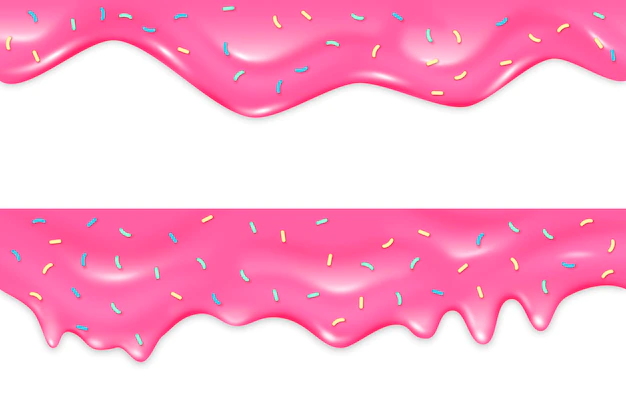 Free Vector | Pink topping with sprinkles background style
