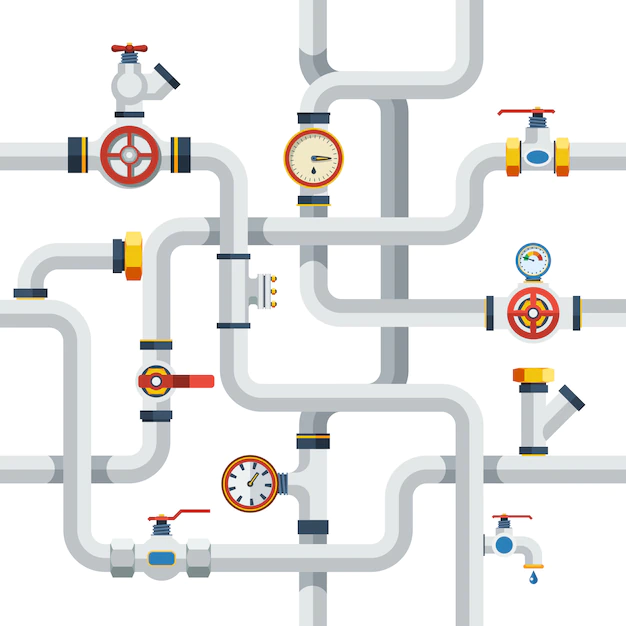 Free Vector | Pipes concept illustration