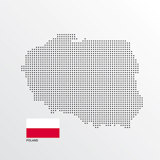Free Vector | Poland map design with flag and light background vector