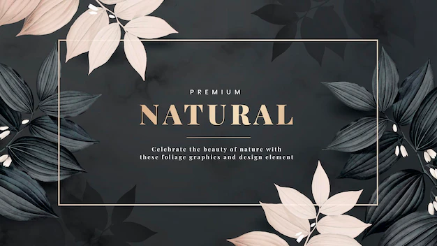 Free Vector | Premium natural frame decorated with pink leaves vector
