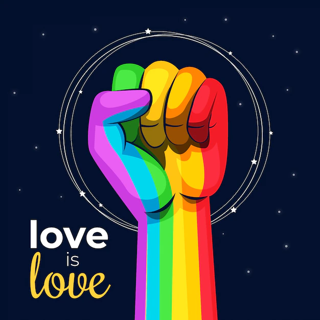 Free Vector | Pride day concept with rainbow