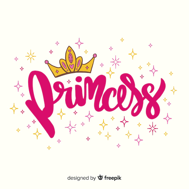 Free Vector | Princess lettering background