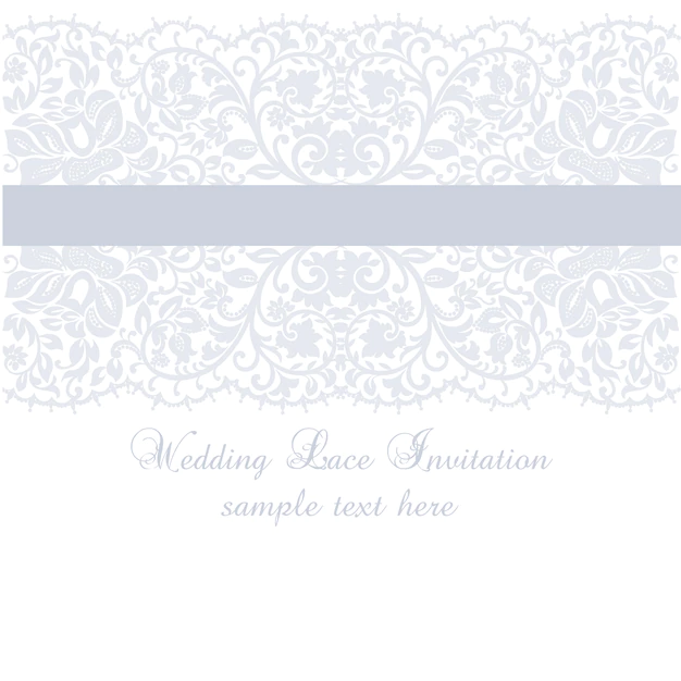 Free Vector | Purple wedding lace invitation template