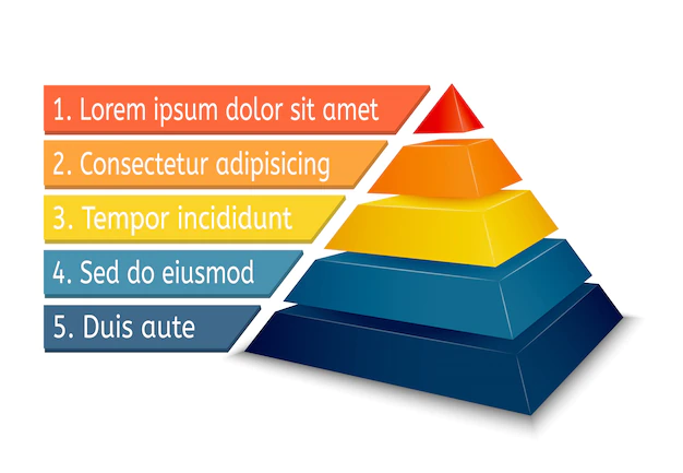 Free Vector | Pyramid chart for infographics