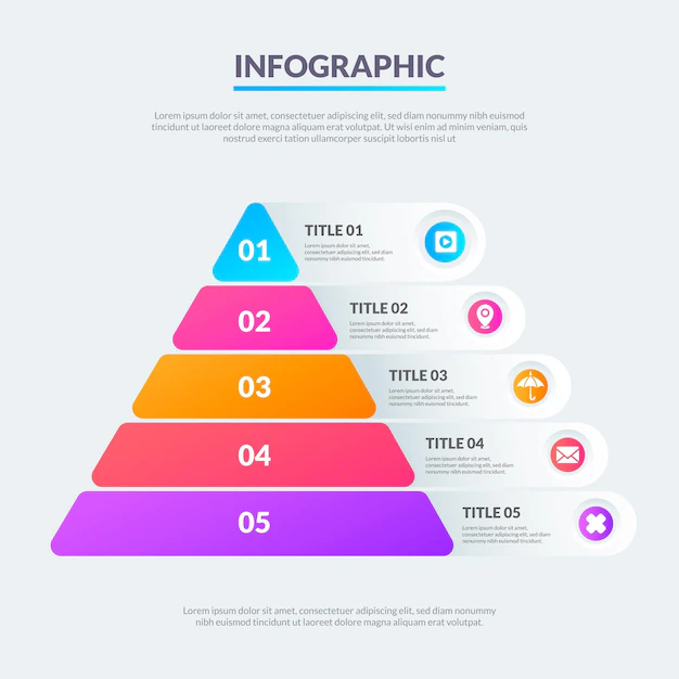 Free Vector | Pyramid infographic template