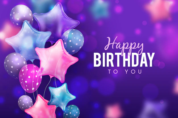 Free Vector | Realistic birthday background