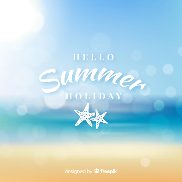 Free Vector | Realistic blurred hello summer background