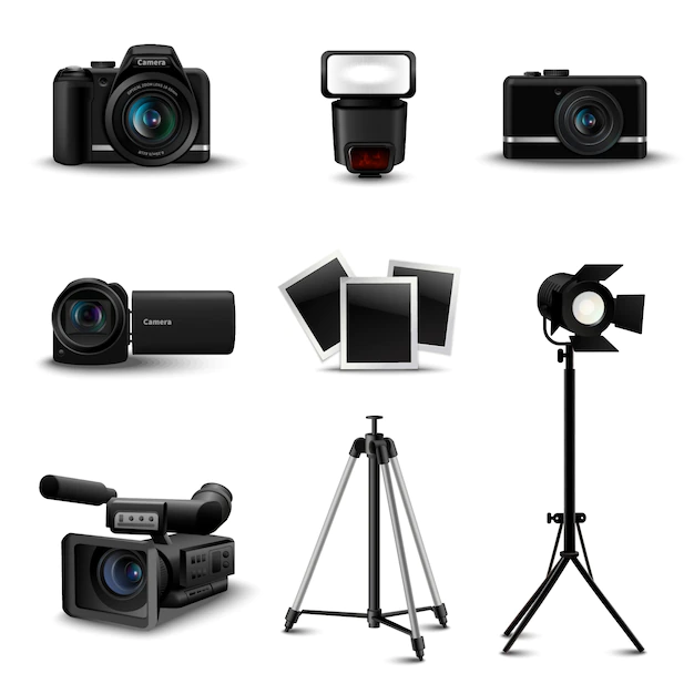 Free Vector | Realistic camera icons