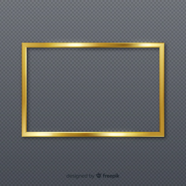 Free Vector | Realistic golden frame