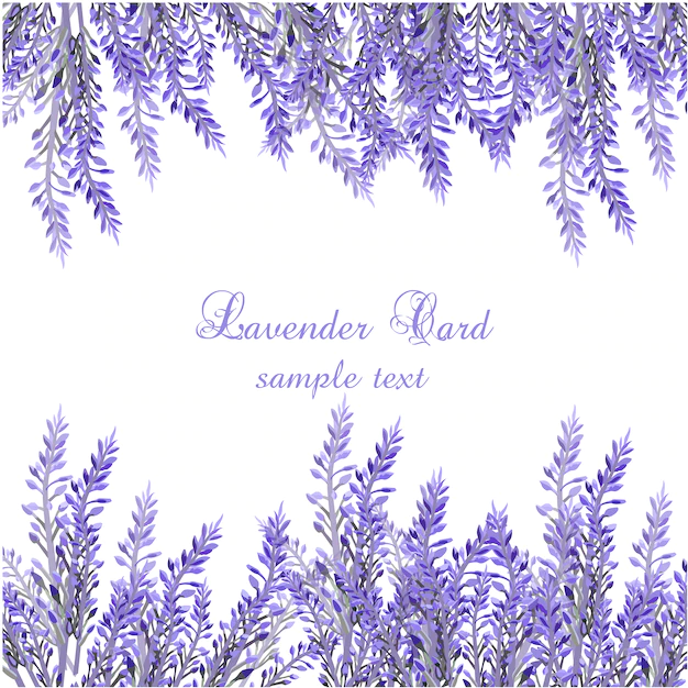 Free Vector | Realistic lavender card