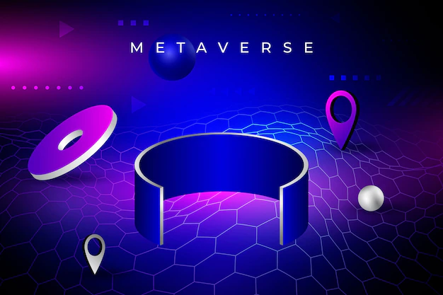 Free Vector | Realistic metaverse background