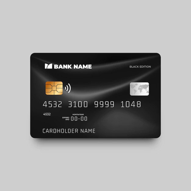 Free Vector | Realistic monochromatic credit card
