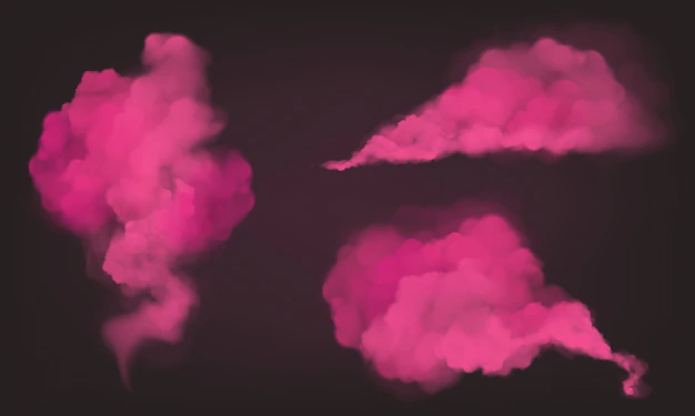 Free Vector | Realistic pink smoke, magic dust or powder