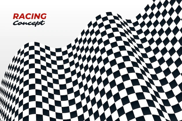 Free Vector | Realistic racing checkered flag background