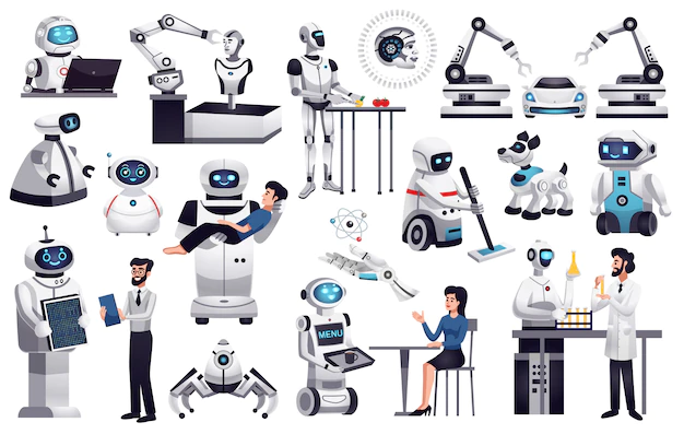 Free Vector | Realistic robots collection
