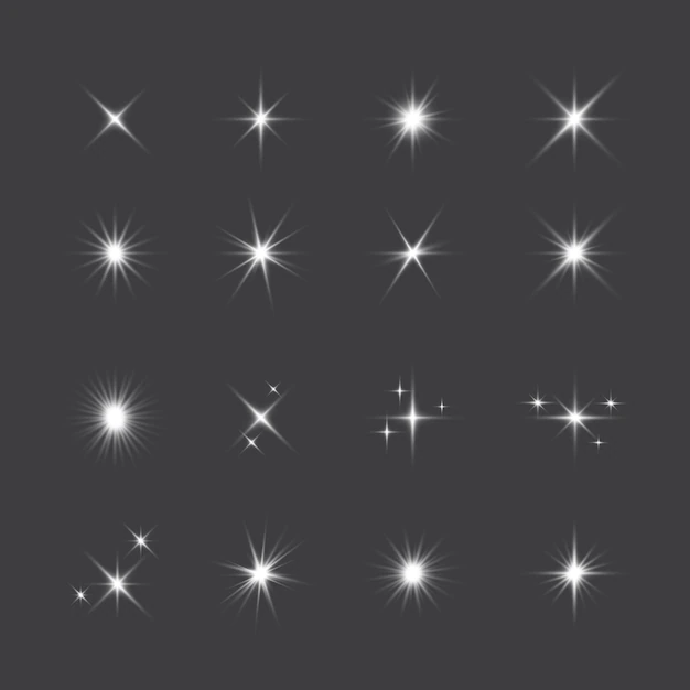 Free Vector | Realistic sparkling star collection