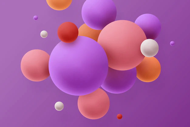 Free Vector | Realistic spheres background