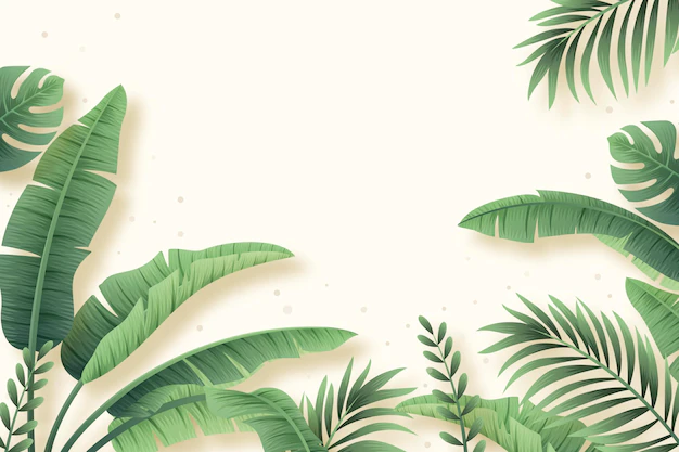 Free Vector | Realistic tropical leaves background