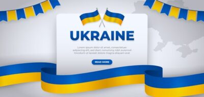 Free Vector | Realistic ukraine banner design