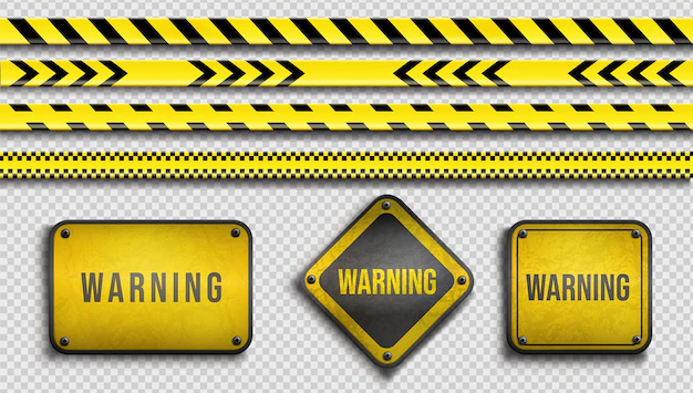 Free Vector | Realistic warning signs collection