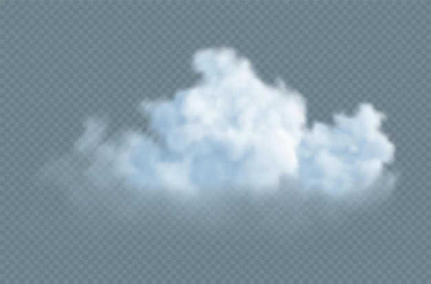 Free Vector | Realistic white fluffy cloud isolated on transparent