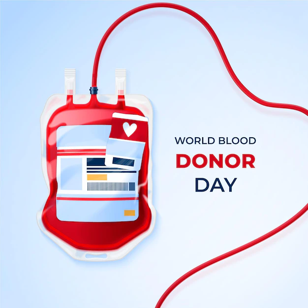 Free Vector | Realistic world blood donor day illustration