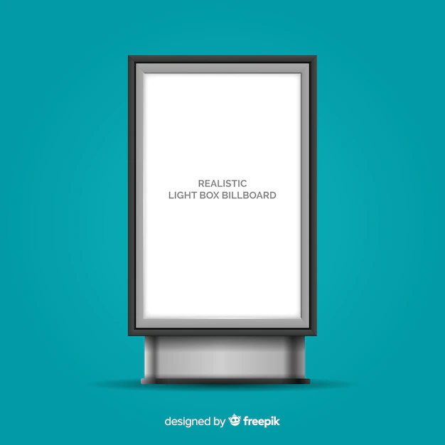 Free Vector | Realisticlight box billboard