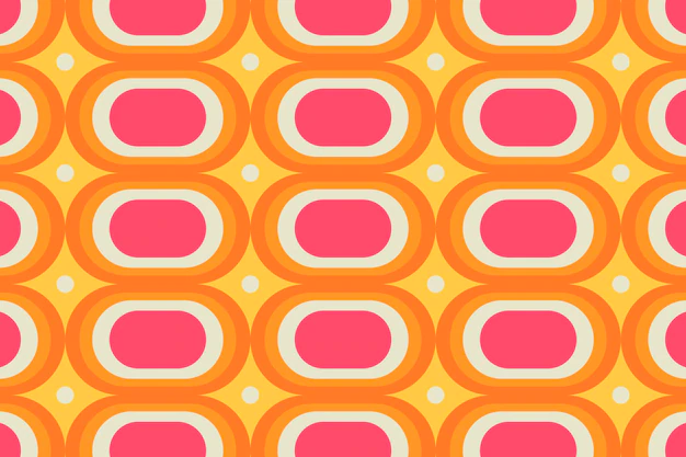Free Vector | Retro colorful background, geometric oval shape vector