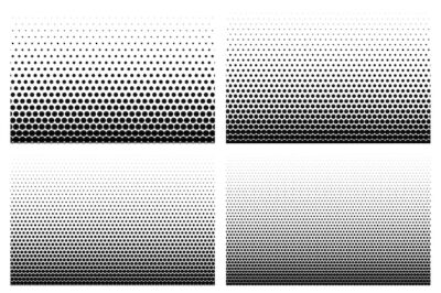 Free Vector | Retro halftone gradient set of four