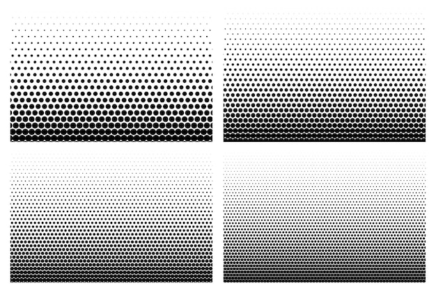 Free Vector | Retro halftone gradient set of four