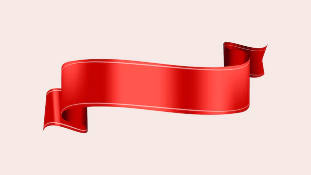 Free Vector | Ribbon banner vector image, red label graphic element