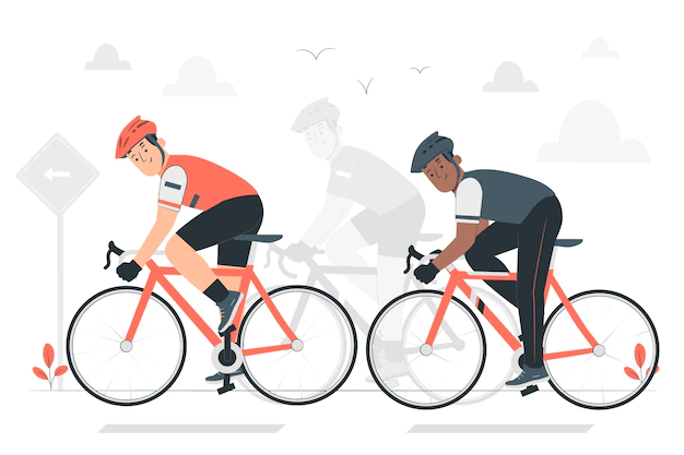 Free Vector | Road cycling  concept illustration