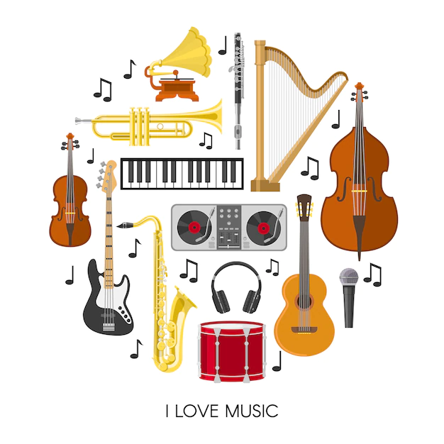 Free Vector | Round music composition