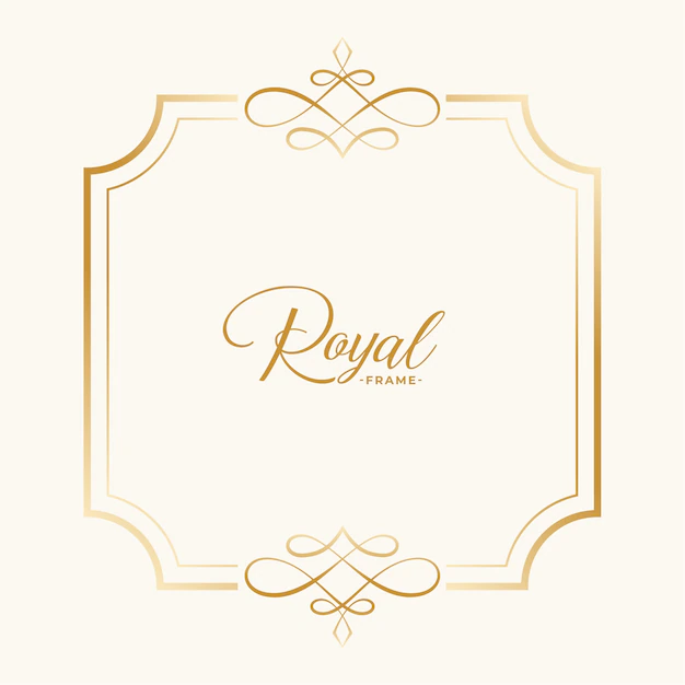 Free Vector | Royal vintage frame decor with text space