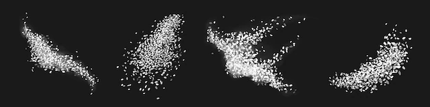 Free Vector | Scatters of white sugar or sea salt crystals