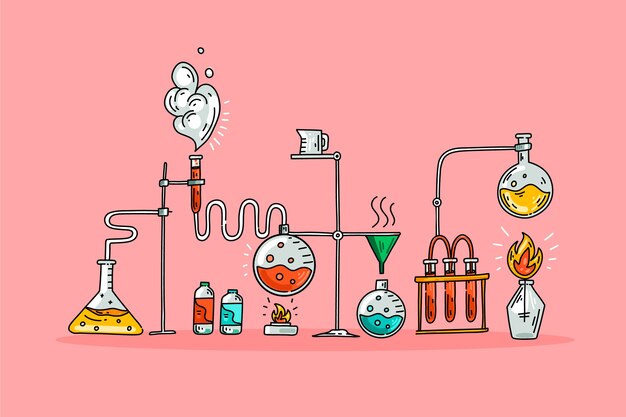 Free Vector | Science lab with objects