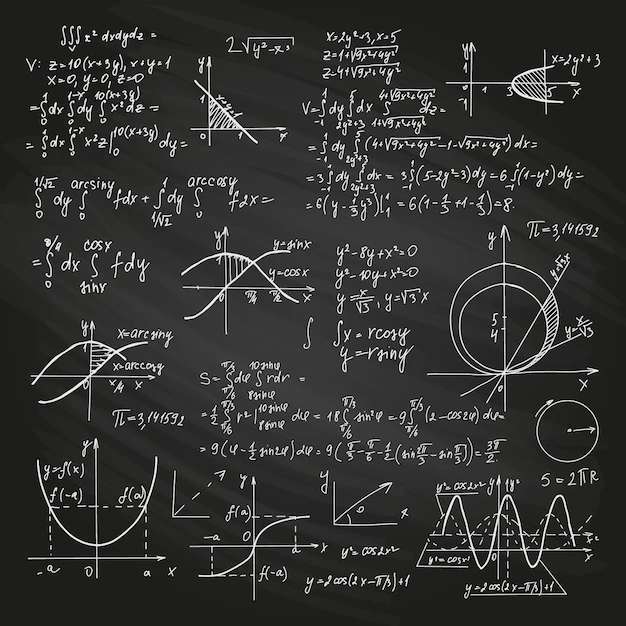 Free Vector | Scientific formulas on chalkboard