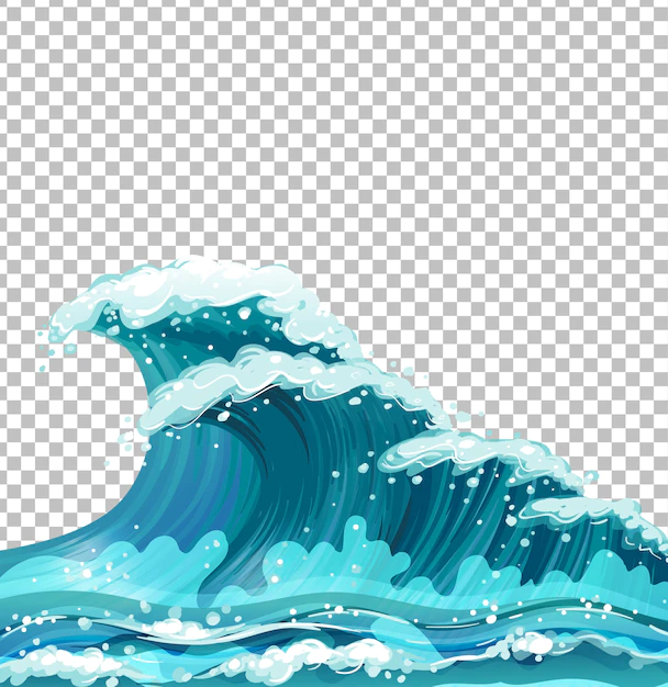 Free Vector | Sea giant waves